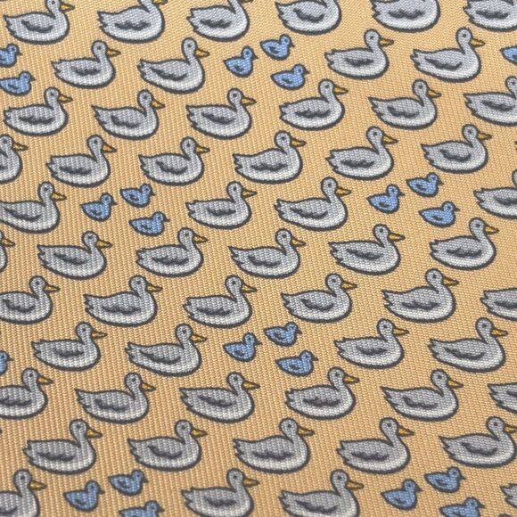 Hermes 100% Silk Duckies Print Tie - Picture 2 of 10